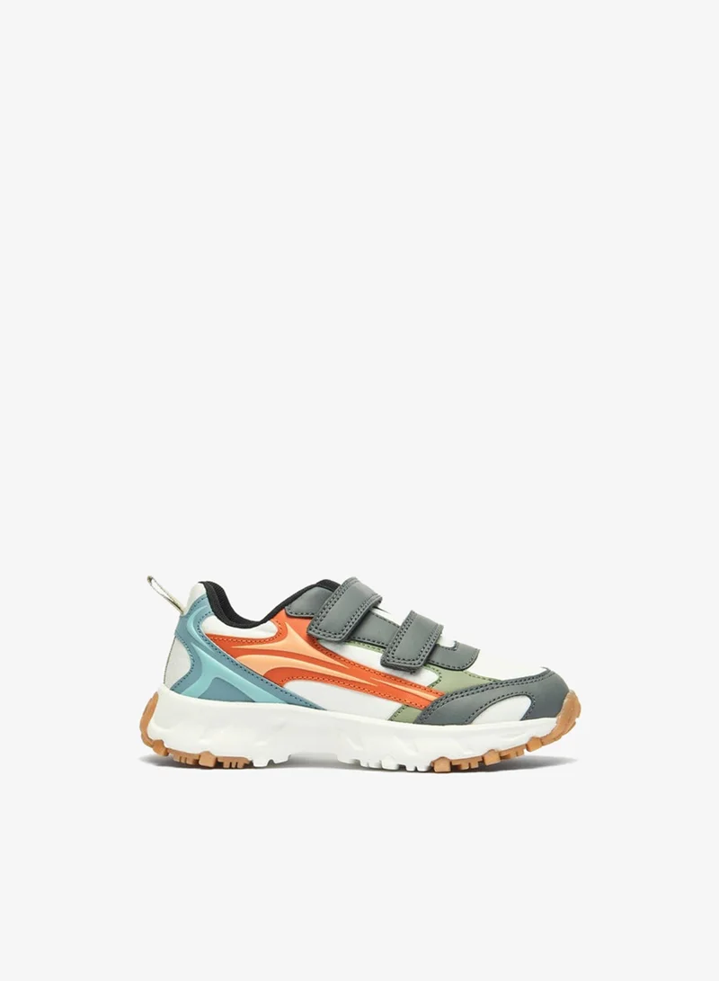 DUCHINI Boys Mister Colourblock Sneaker Shoes with Hook and Loop Closure